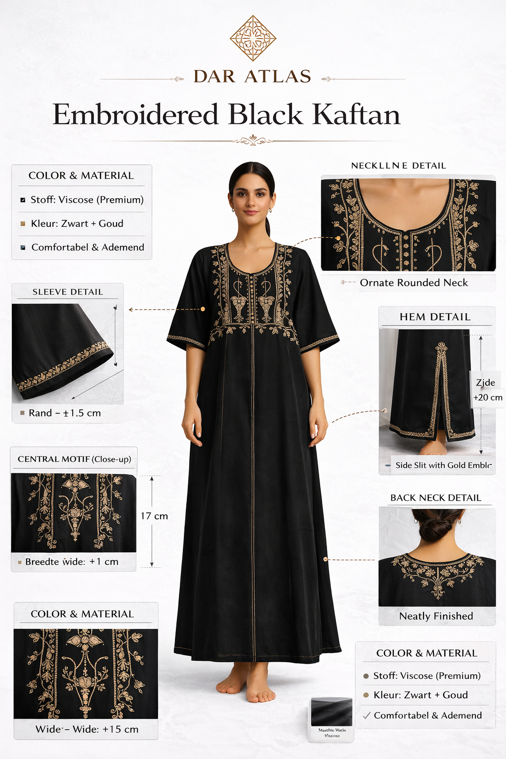 Dar Atlas Signature Ghandoura Noir Gold Edition